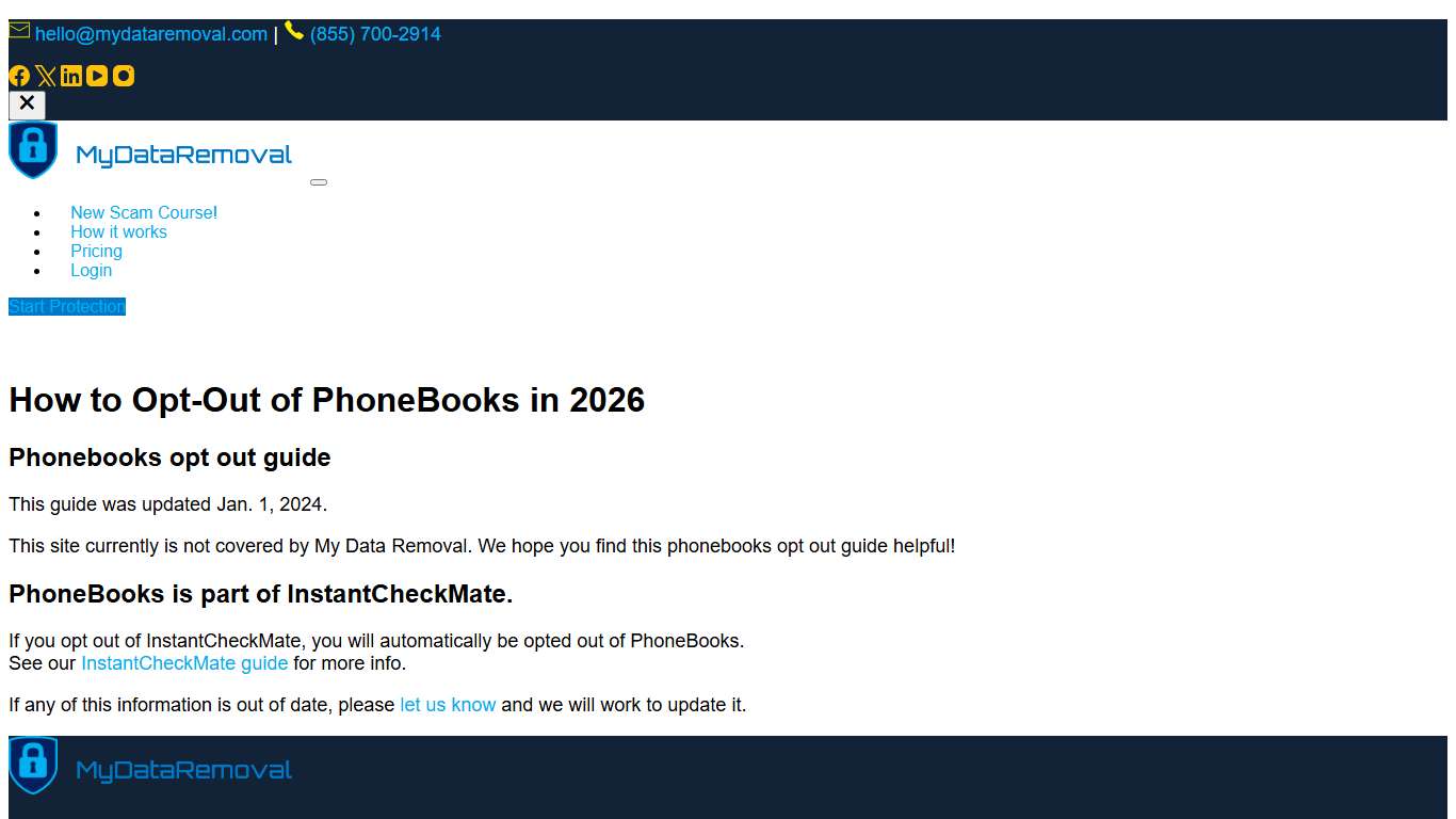 How to Opt-Out of PhoneBooks