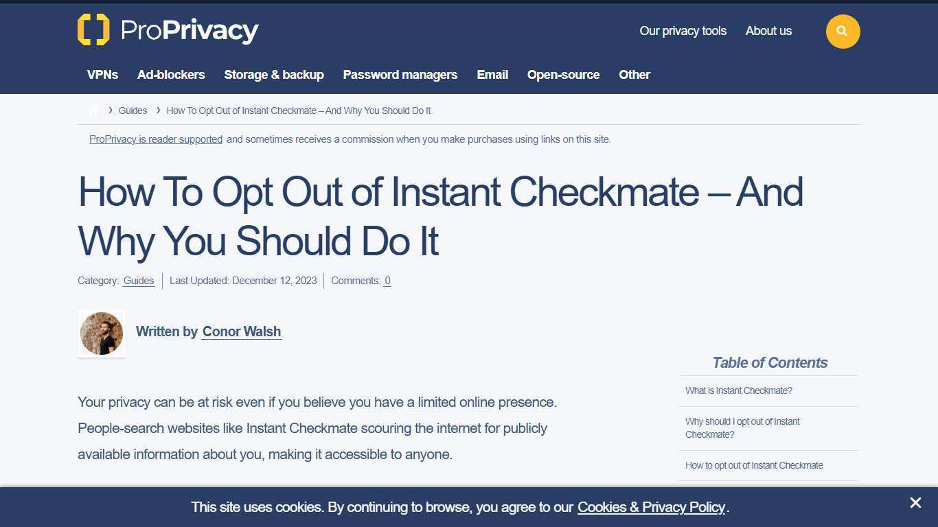 How to Opt Out of Instant Checkmate: Regain Your Privacy